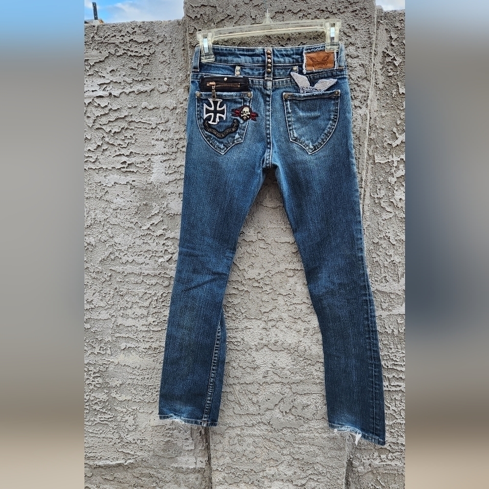 Robins Jean Straight Fit Dark Blue Denim - Picture 12 of 16
